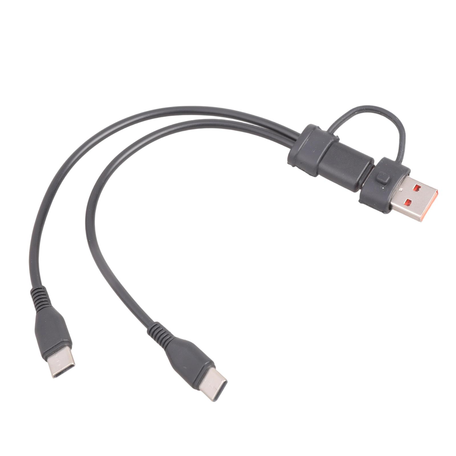 2 in 1 USB C Splitter USB+Type C to Double USB C Adapter Splitter Charging Split Adapter Cable for Mobile Phone Laptop 1