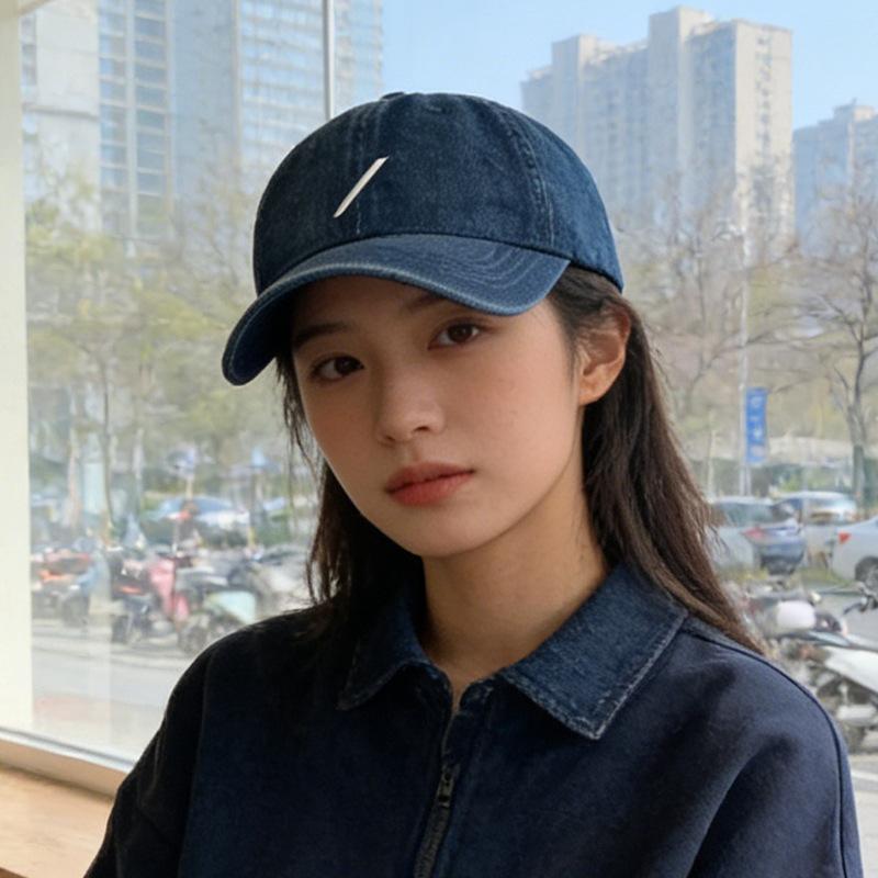Baseball cap women's spring and summer versatile wide-brimmed couple peaked hat showing face small hat