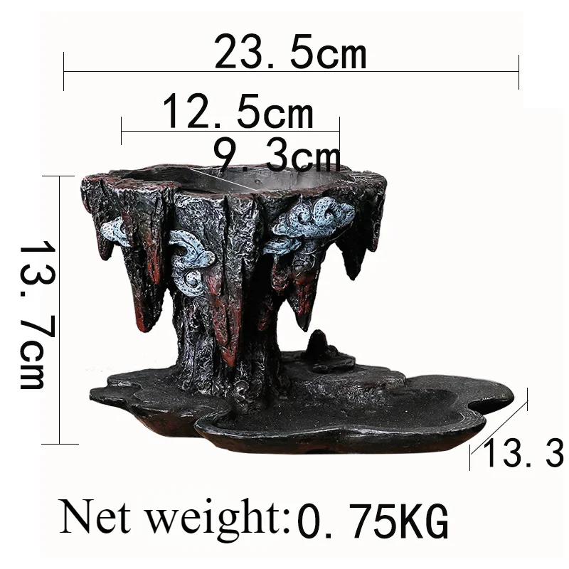 

Китайский стиль личность ретро креативный бамбуковый смоляной горшок комнатный суккулент июньский снежный горшок цветочная машина садовые принадлежности горшки