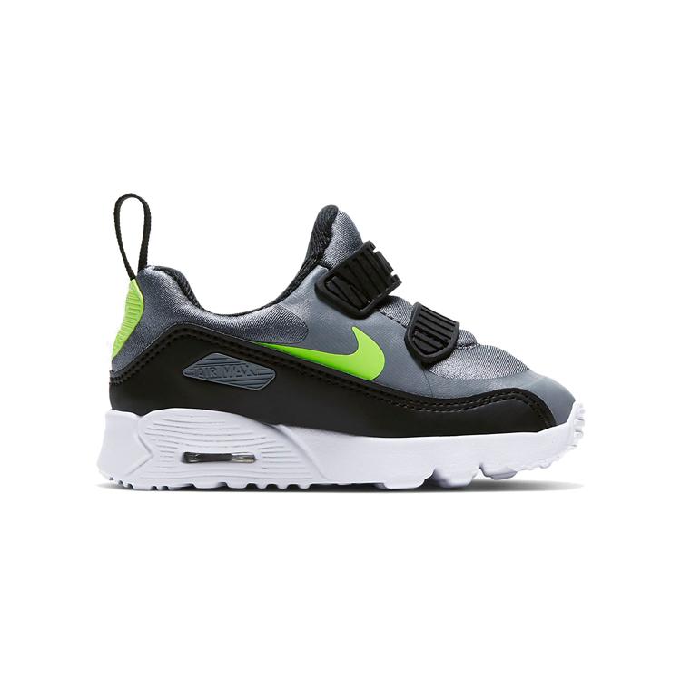 Nike Air Max Tiny 90 Cushioning Low top Running Shoes Black Silver Infant And Toddler 881924-019