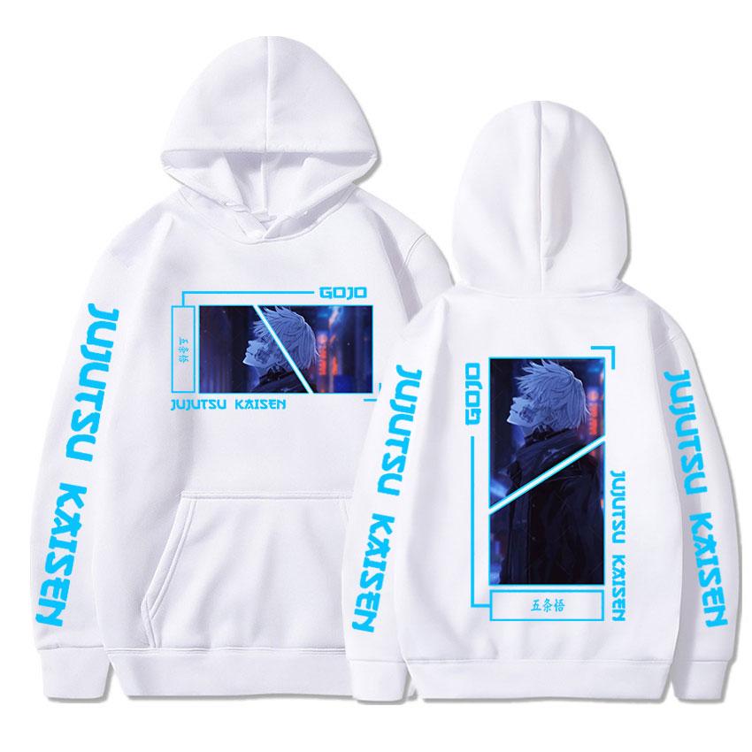 Anime Jujutsu Kaisen Hoodie Funny Gojo Satoru Graphic Hoodies Oversized Hooded Sweatshirt Long Sleeves Cotton Men Women Clothes