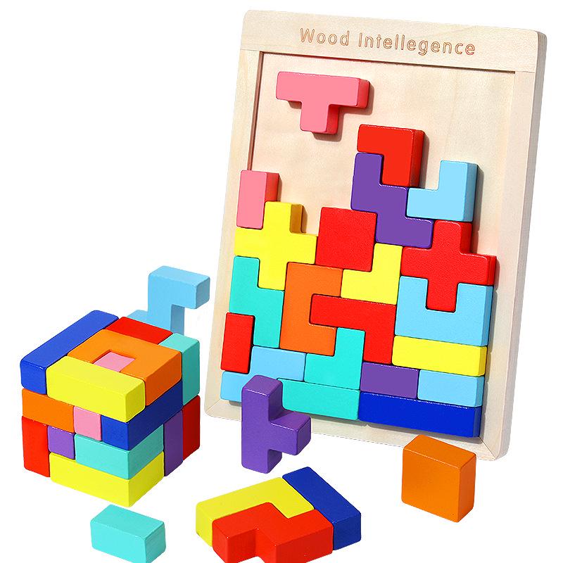 Children's Large Tetris Building Blocks Puzzle for Early Education and Development