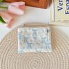 Multifunctional Document Card Bag Key Coin Purse for Women Cartoon Floral Bow Print Coin Purse Cute Storage Bag Purse