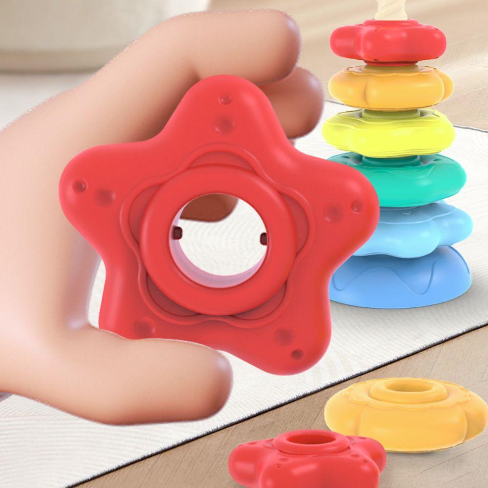 Irregular Square Rotating Screw Bolt Toys Montessori Toy Stacking Rainbow Tower  Birthday Gitfs