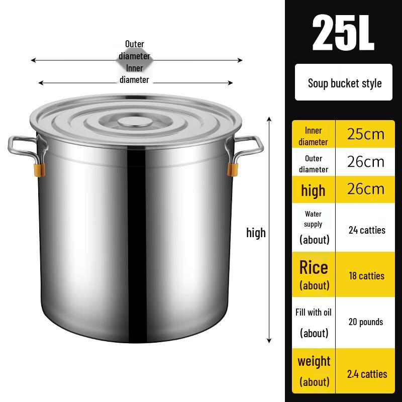 Fengzhi Stainless Steel Large Capacity Soup Pots and Buckets