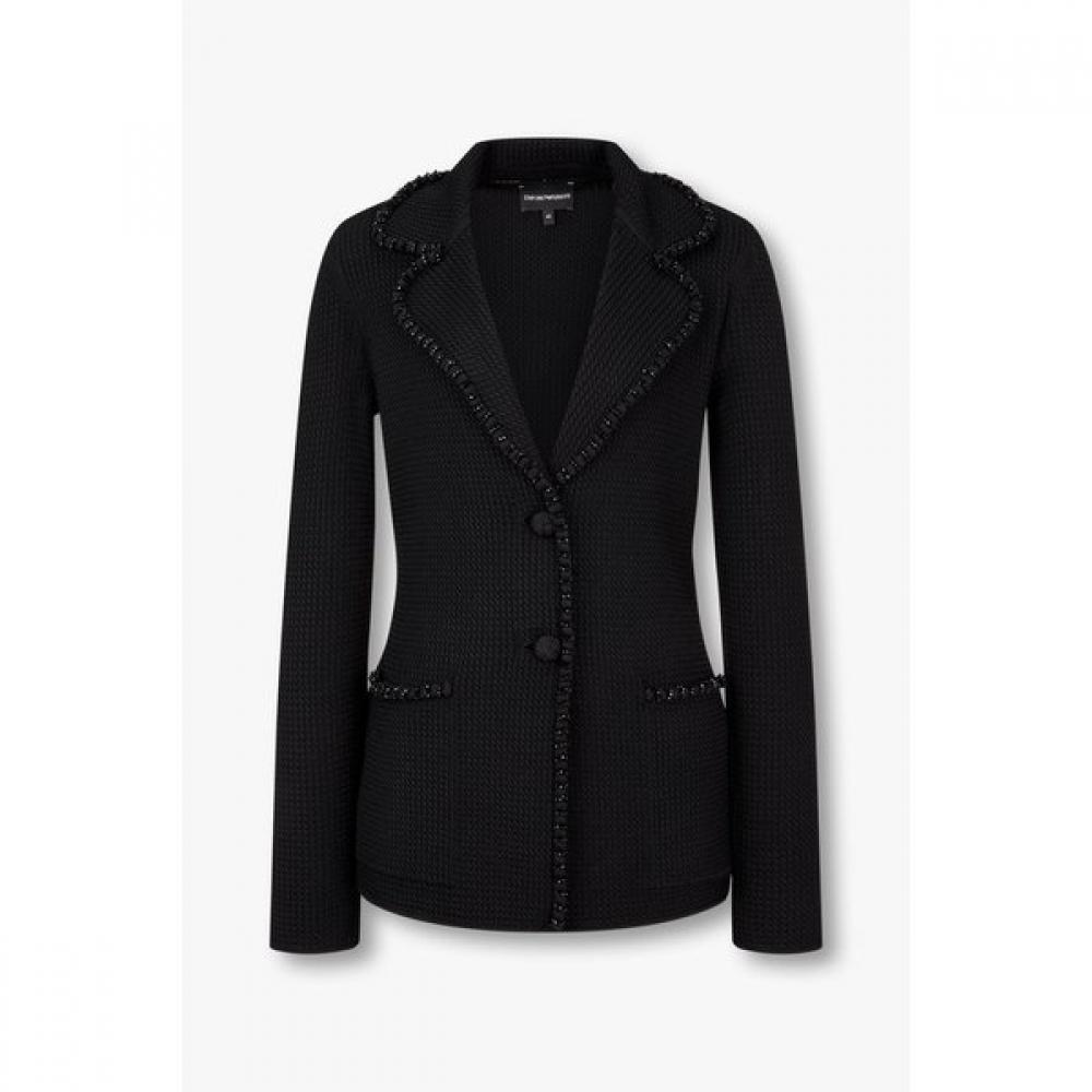 

Emporio Armani Women S Bead Detail Knit Jacket S S 25 A525102508 46