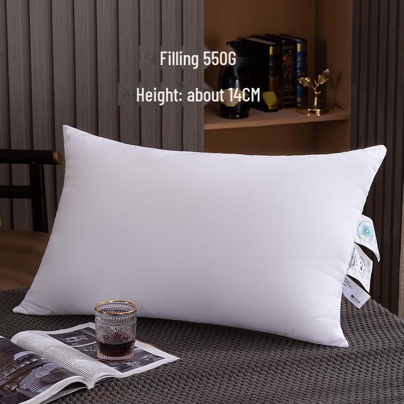 Pure Color Pillow - White Medium-Low Support Pillow for Dorms & Couples