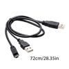 Doppelter USB A Stecker auf Mini B 5Pin Y Splitter Kabel für externe Festplatte DVDs BluRay 50cm Hohe Geschwindigkeitsdatenübertragung