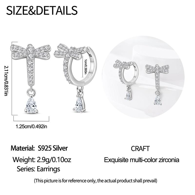 Snowflake Zircon Earrings Star Petal 925 Sterling Silver Women Zircon Ear Studs Sparkling Pave Hoop Earring Jewelry Gift