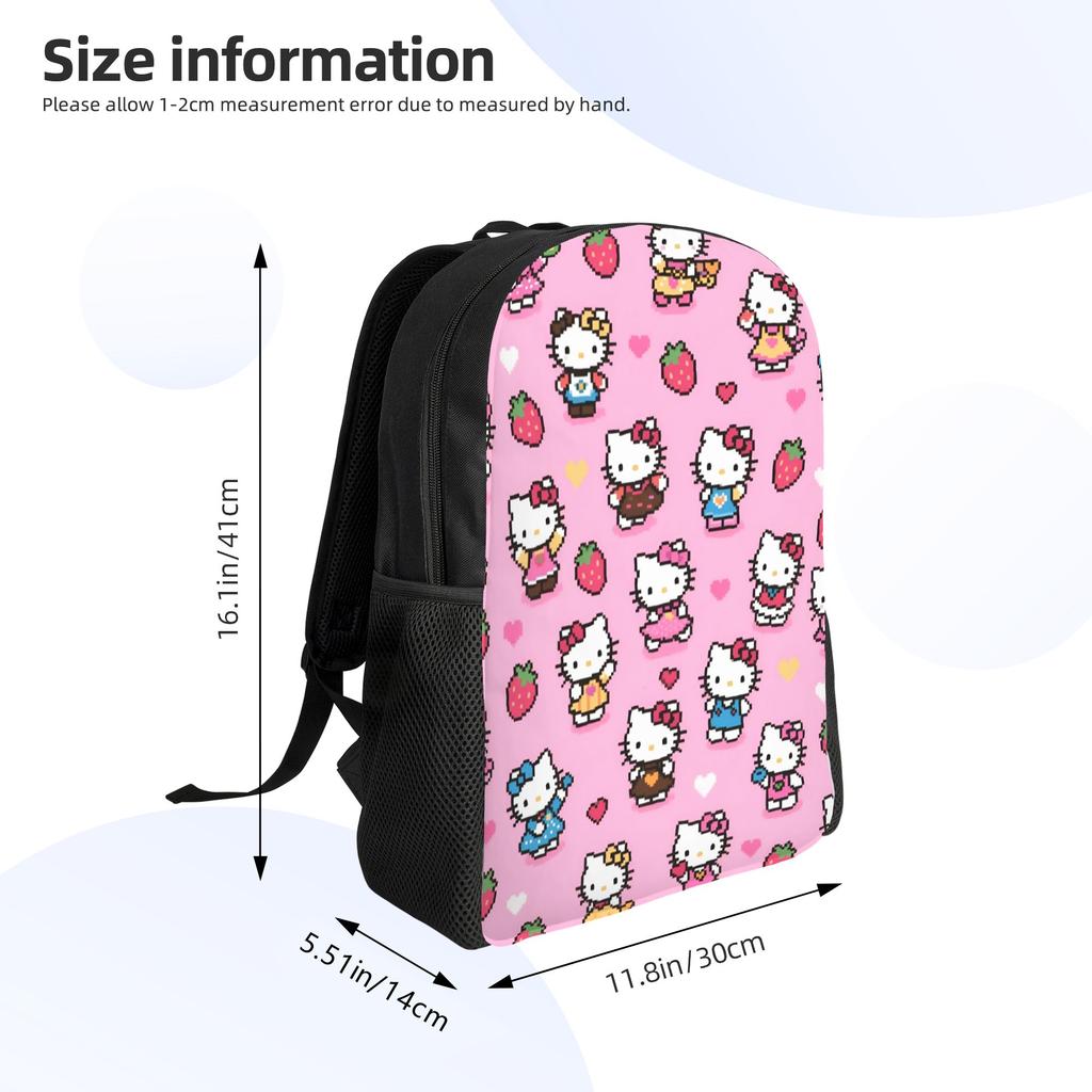 Kitties Kitten Backpacks for Women Men School College Students Bookbag Fits 15 Inch Laptop Cat Anime Bags