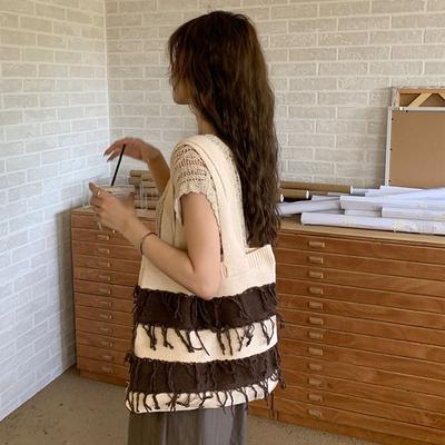 Vintage Knit Bag Braided Bag Fringe Fashion Girls Superior Sense Shoulder Bag Handbag Shopping Bag