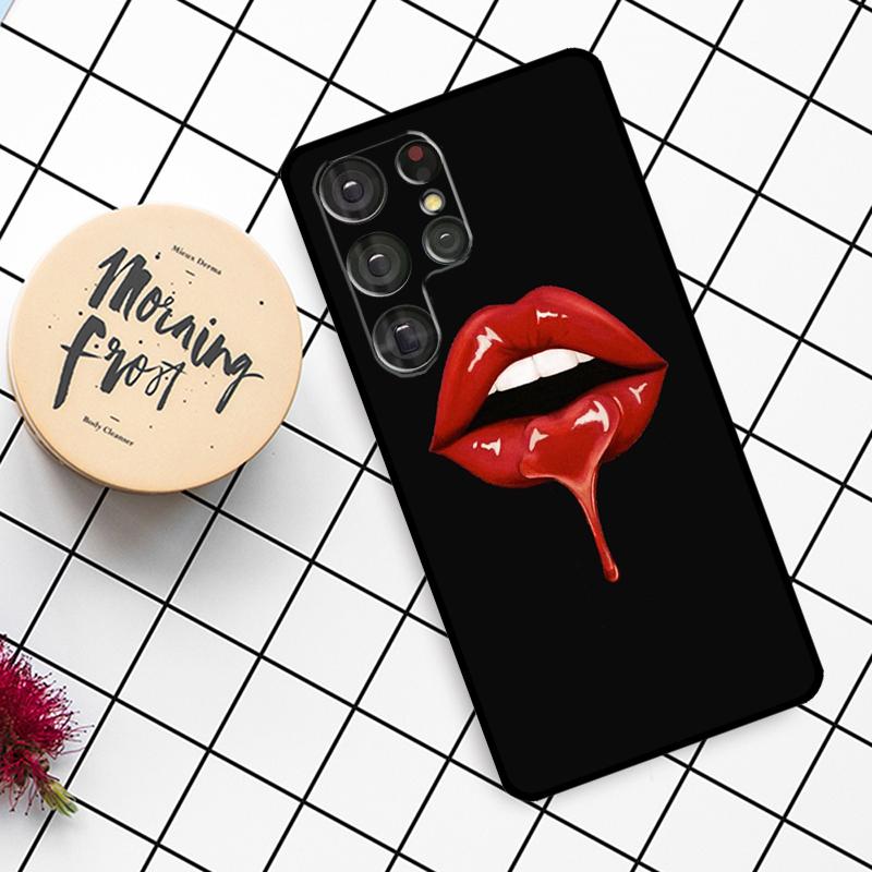 Sexy Lips KISS Case For Samsung Galaxy S21 S22 S23 S24 S25 Ultra S9 S10 S25 Plus S25 FE S20 FE Phone Cover