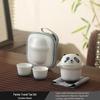 Portable Ceramic Panda Tea Set: Includes Teapot and Two Teacups - Perfect for Travel or Business Gifts
