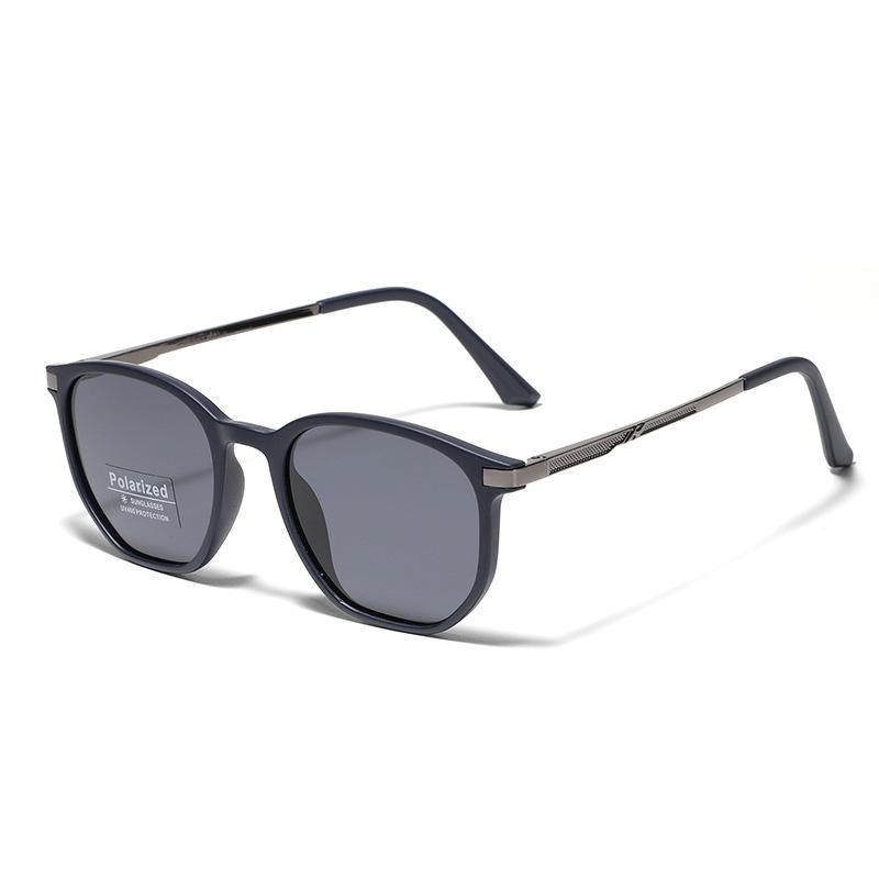 Glasses Round Wind Sunglasses Men'S Polarized Glasses Semi-Metal Sunglasses Women'S