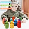 Wooden Color Sorting Games Montessori Count Puzzle Game Toy Children Color Sorting Cup  Family