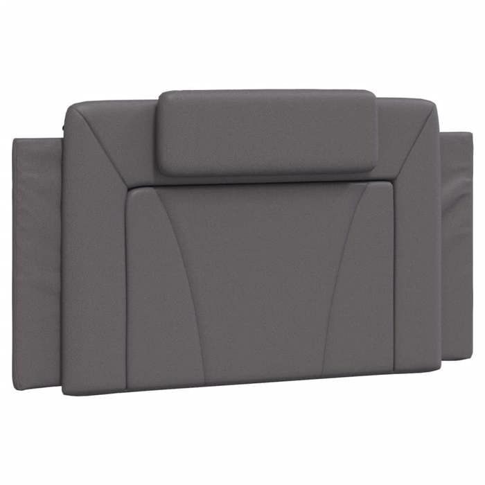 VidaXL Coussin de Tête de Lit, Oreiller de Lecture avec Fermeture à Glissière, Coussin de Lecture pour Lit Chambre, Gris 100 374777