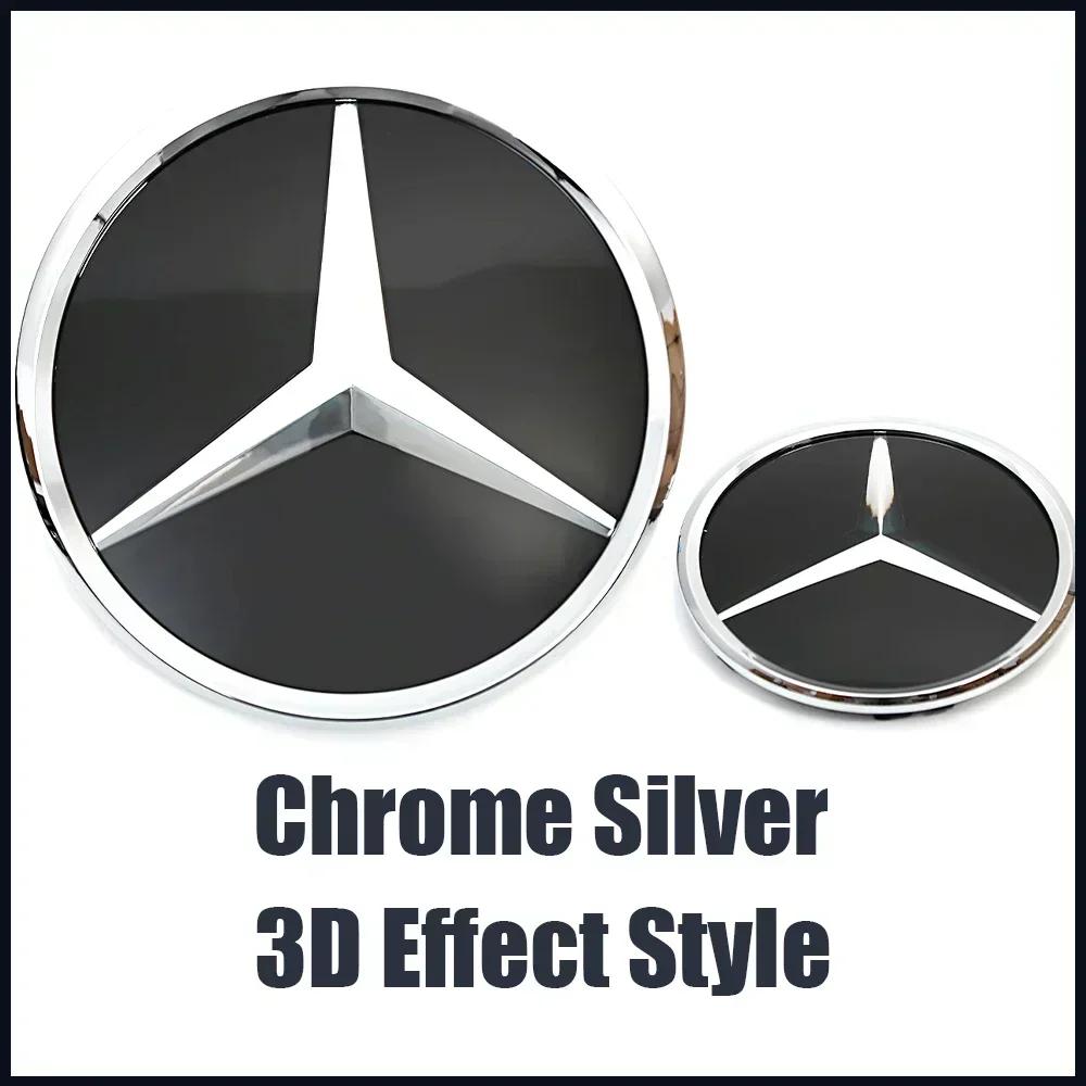 C200 E200 For Mercedes Benz Silver And Black OE Style Front Grille Star Emblem For Mercedes Benz C-Class W204 2008-2014 C180 C20