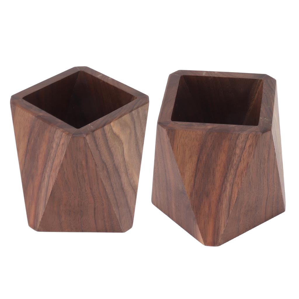 Cooking Utensil Container Smoothing Stable Large Capacity Simple Wooden Pen Holder for Kitchen Family