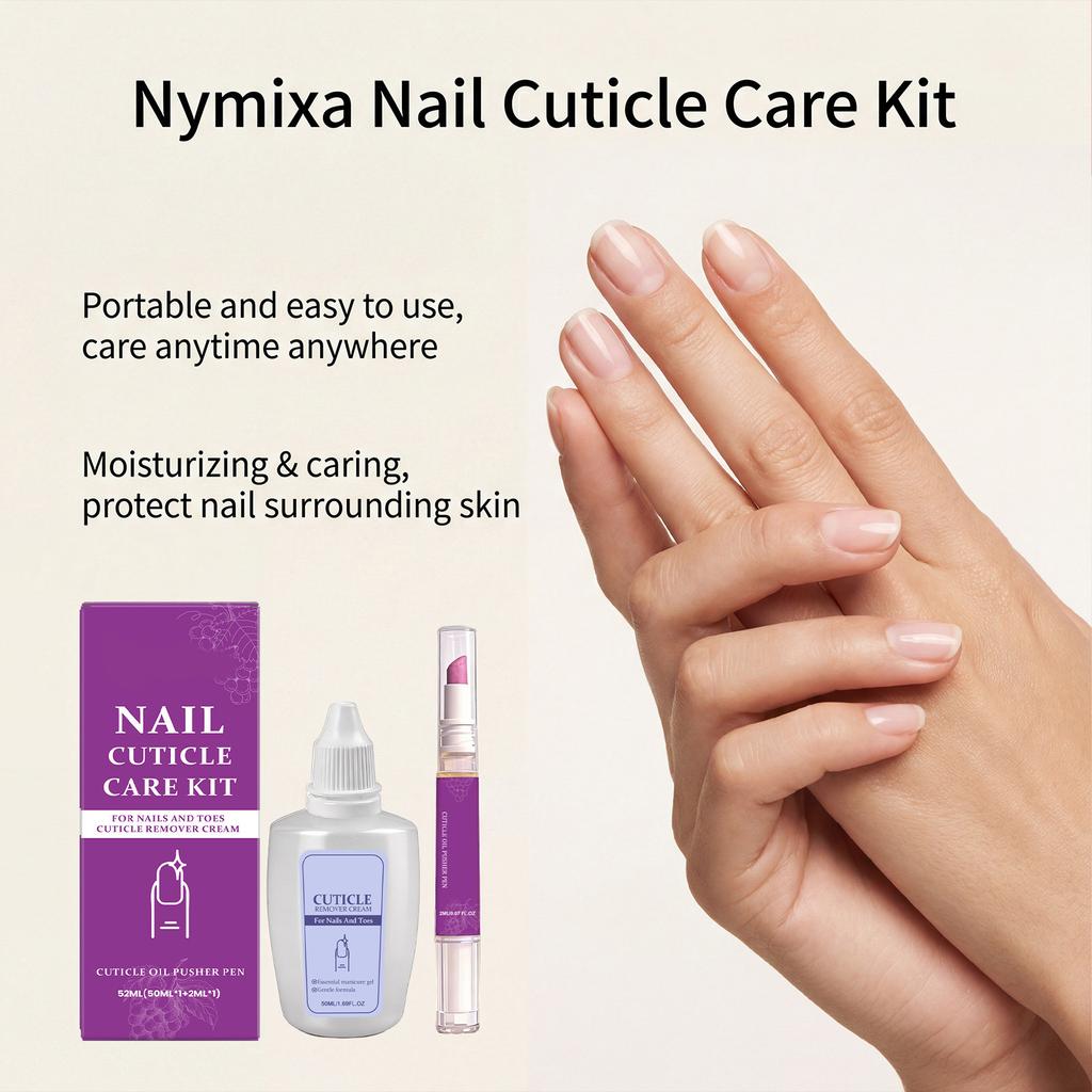 Set de Cuidado de Cutículas de Uñas Suaviza las Cutículas, Hidrata Alrededor de las Uñas, Set de Cuidado de Manos y Uñas 50ml