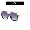 2023 Korean Style Retro Large Frame Double Bridge UV Protection Sunglasses for Driving.