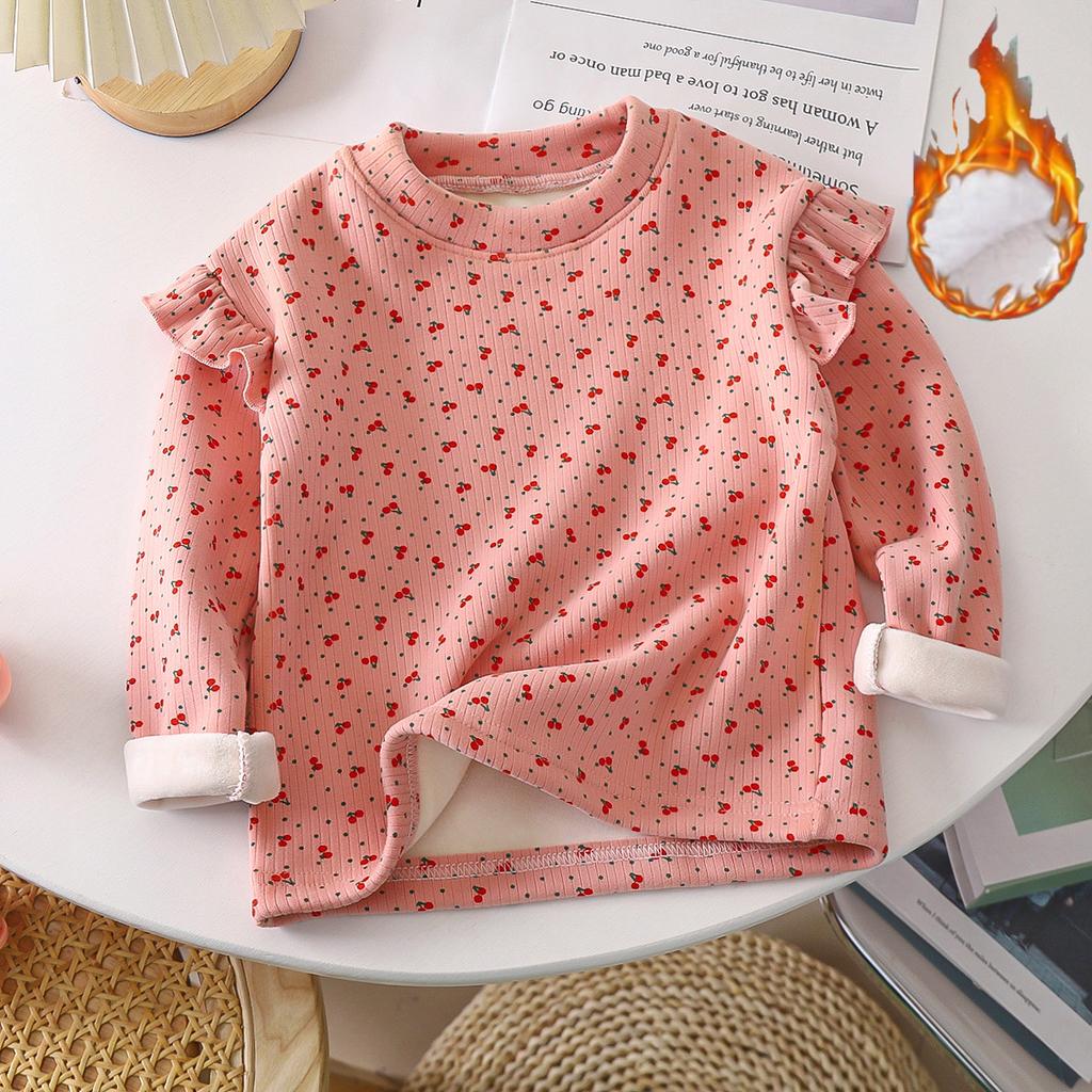 Spring Baby Girl Clothes Long Sleeved Undershirt Cute Floral Dots T-shirt Sweet Children Girl Blouse 2-10T