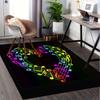 Rainbow Musical Notes Chair Mat Office Carpet, Oversized Rug for Home Decor, Sofa Mat, Desk Pad, Gift Idea for Any Room