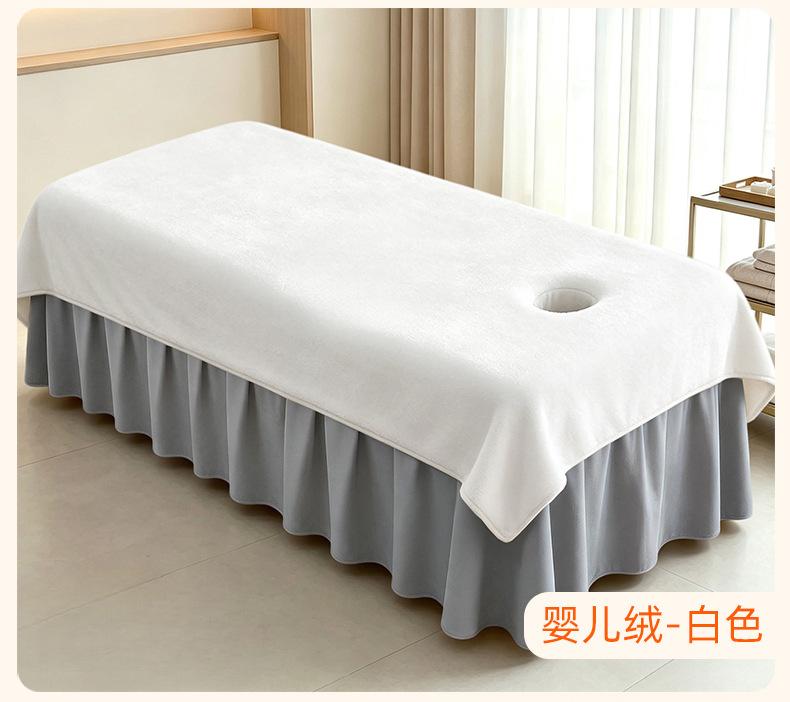 Massage Therapie Schoonheidsbed Handdoek Schoonheidssalon Beddengoed met Gaten Grote Maten Bedlakens Zijn Vocht Absorberend en Ademend 220x120cm with hole