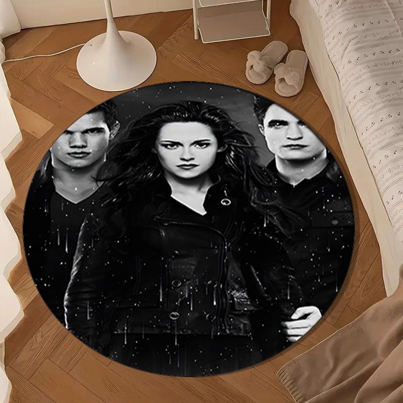 Eclipse Twilight vampire Round Rug for Livingroom,Bedroom, Palyroom, Chair Rug, Area rug, Circle Carpet, Large Size Fan Christmas gift