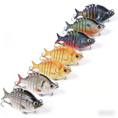 8Multi-Section Hook Lure6.35CM9.3GBionic Lure Bait for Freshwater and Saltwater Universal Fishing for Topmouth Culter Bass Tilap