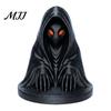 Dark Atmosphere Decoration Halloween Cloaked Ghost Figurine with Red Eyes, 3D Printed Matte Small Gothic Accents Black Ornament for Desk Cabinet