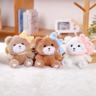 Bow Bear Plush Doll Pendant Keychain Backpack Doll Accessories Girls Gift Ragdoll