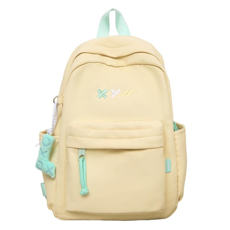 School Solid Color Bag Backpack Large Capacity Middle Schoolers Gift Unisex