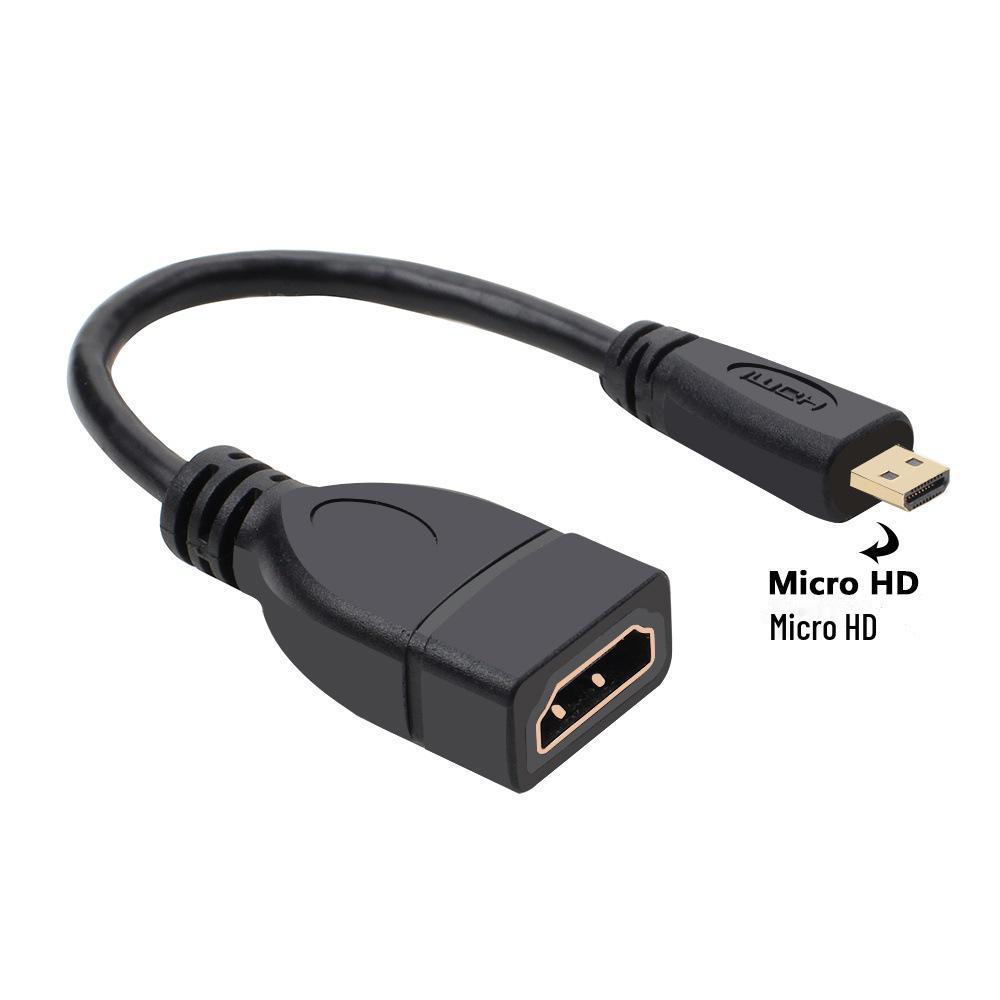 

Кабель Micro HDMI to HDMI 4K60Hz тато-мама для камери, HDTV, телевізора, плоского екрану та мікрофона.