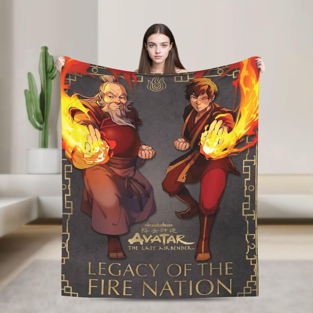 Avatar Der Letzte Airbender Flanelldecke Langlebige Überwurfdecke für Sofa Sessel Dekorative Modische Bettdecke Sofa Bettbezug