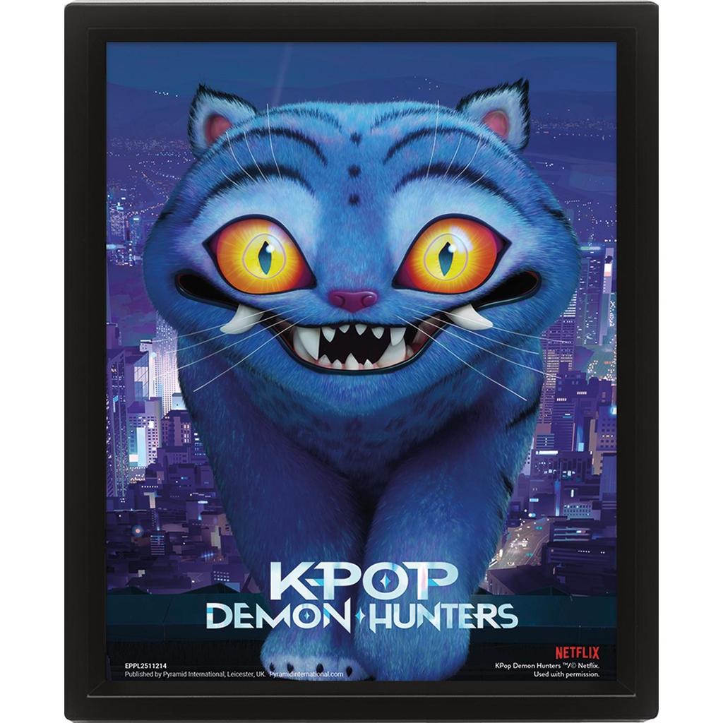 K-Pop Demon Hunters Derpy Tiger 3D & Lenticular Framed Poster