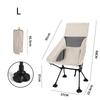 Zusammenklappbarer Mondstuhl Breite Basis Atmungsaktiver Klappsitz Kippsicheres Design Tragbarer Campinghocker Leichtgewicht für Strand Picknick Outdoor