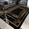 Light Luxury Black Gold Carpets for Living Room Non-slip kitchen floor carpet Modern Large Area Rugs Lounge Rug Washable Mat