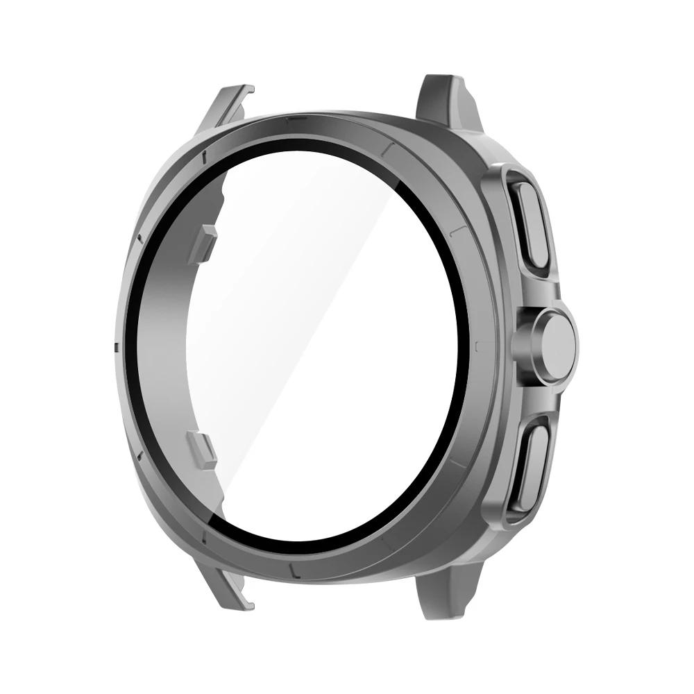 Glas + Hülle für Samsung Galaxy Watch 7 44/40 mm, [wird zum Ultra 47 mm Upgrade] Rundum-Schutzhülle