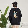 MLB Sweatshirts Unisex Black Crew Neck Moderate Regular 3AMTQ0131-50BKS