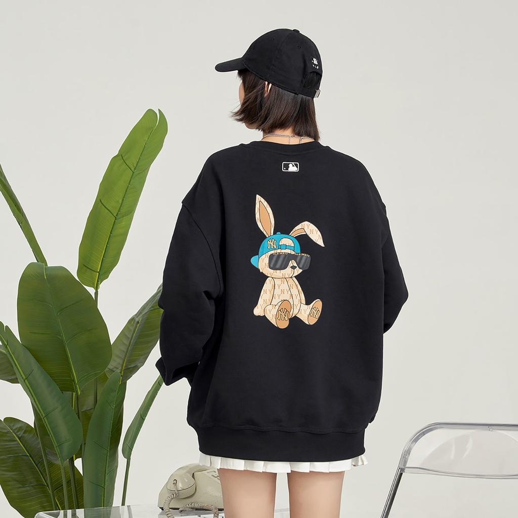 MLB Sweatshirts Unisex Black Crew Neck Moderate Regular 3AMTQ0131-50BKS