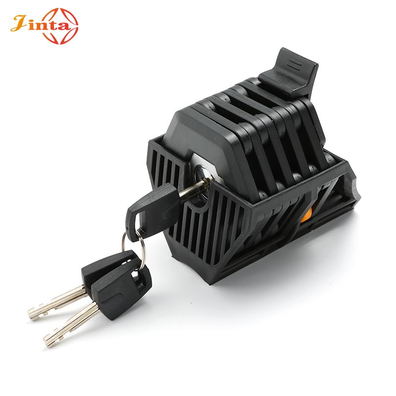 Jinta High Security 800mm OEM Folding Lock Key Portable Motorcycle E-Scooter Bike Bicycle Accessories Foldable Lock Folding Lock чёрный