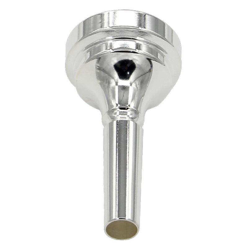Посеребренный мундштук для басового тромбона для клапана General Flat Four-Key Vulcan Brass серебряный