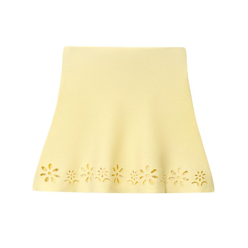 Summer 2025 Euro-American Style Sexy Hollow Embroidery Top & Skirt Set for Women