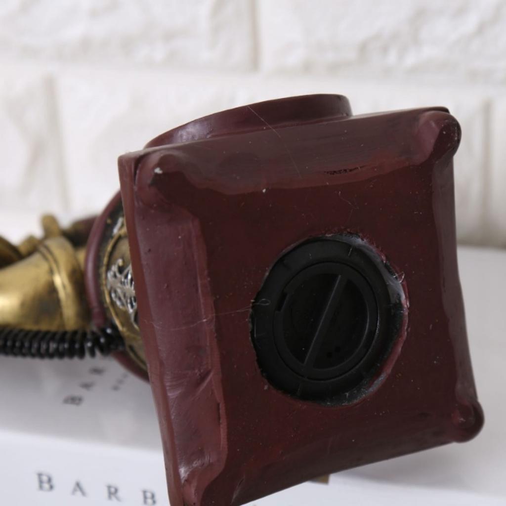 7.4" Retro Resin Telephone Figurine Vintage Rotary Dial Phone Craft Bar Coffee Shops Decorative Statues Sculptures