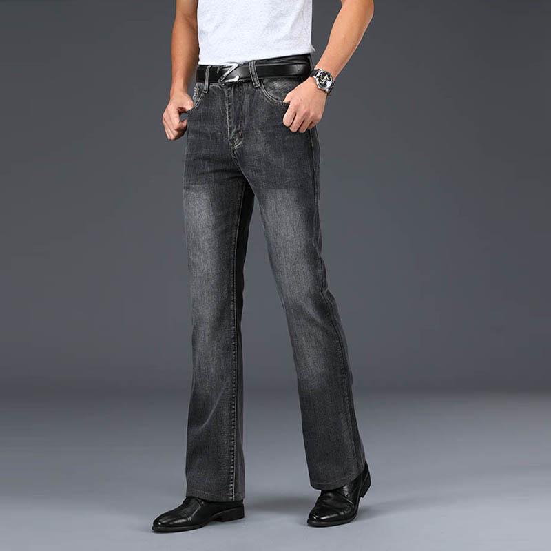 Men's Bell Bottom Wide Leg Jeans Pants