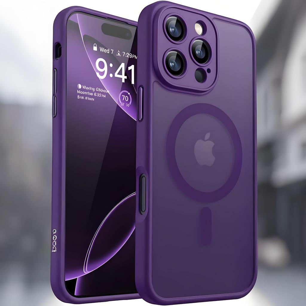Translucent Magnetic Frosted Matte Phone Case For iPhone 17 Air 16 15 14 Plus 13 12 11 Pro Max For Magsafe Wireless Charge Cover