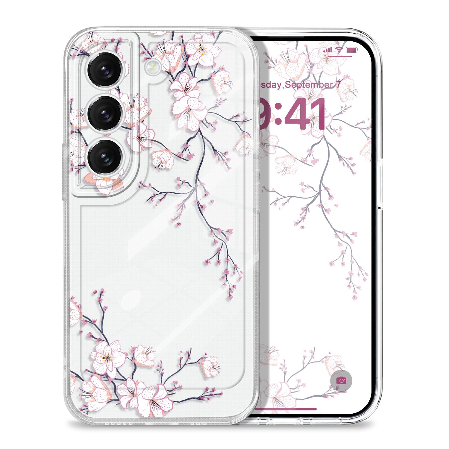 

Flower Dance Transparent Phone Case For Samsung Galaxy S22 S21 S20 FE Plus Ultra Soft TPU Cover Galaxy S21 прозрачный