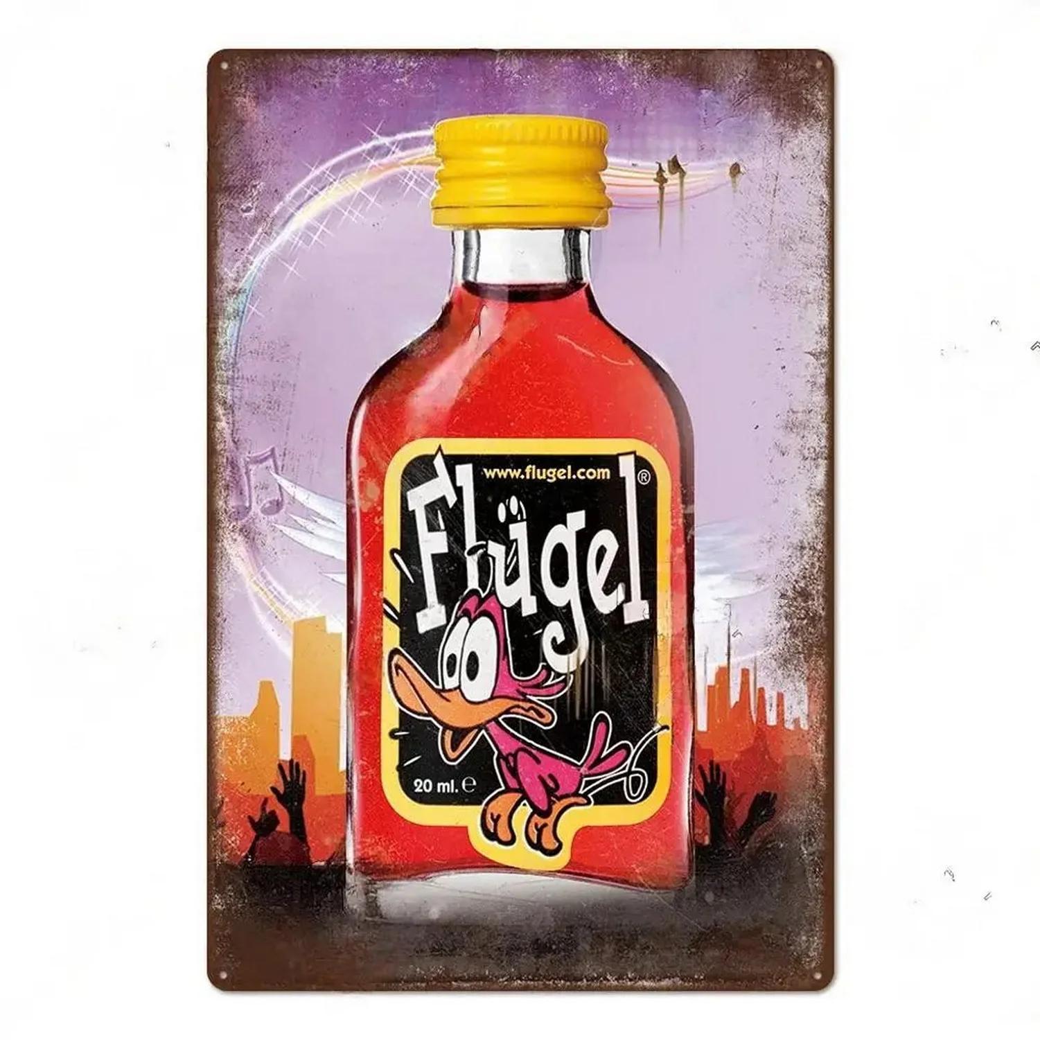 

Metal Tin Signs Flugel Drinking Wall Decoration Plaque Vintage Art Poster Iron Painting for Man Cave Home Cafe Garden Club Bar 20x30cm