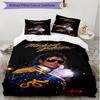 3pcs Duvet Cover Set (1*Duvet Cover + 2*Pillowcase, Without Core), Michael Jackson Print Soft All‑Season Bedding Set, Home Bedroom Decor Gift