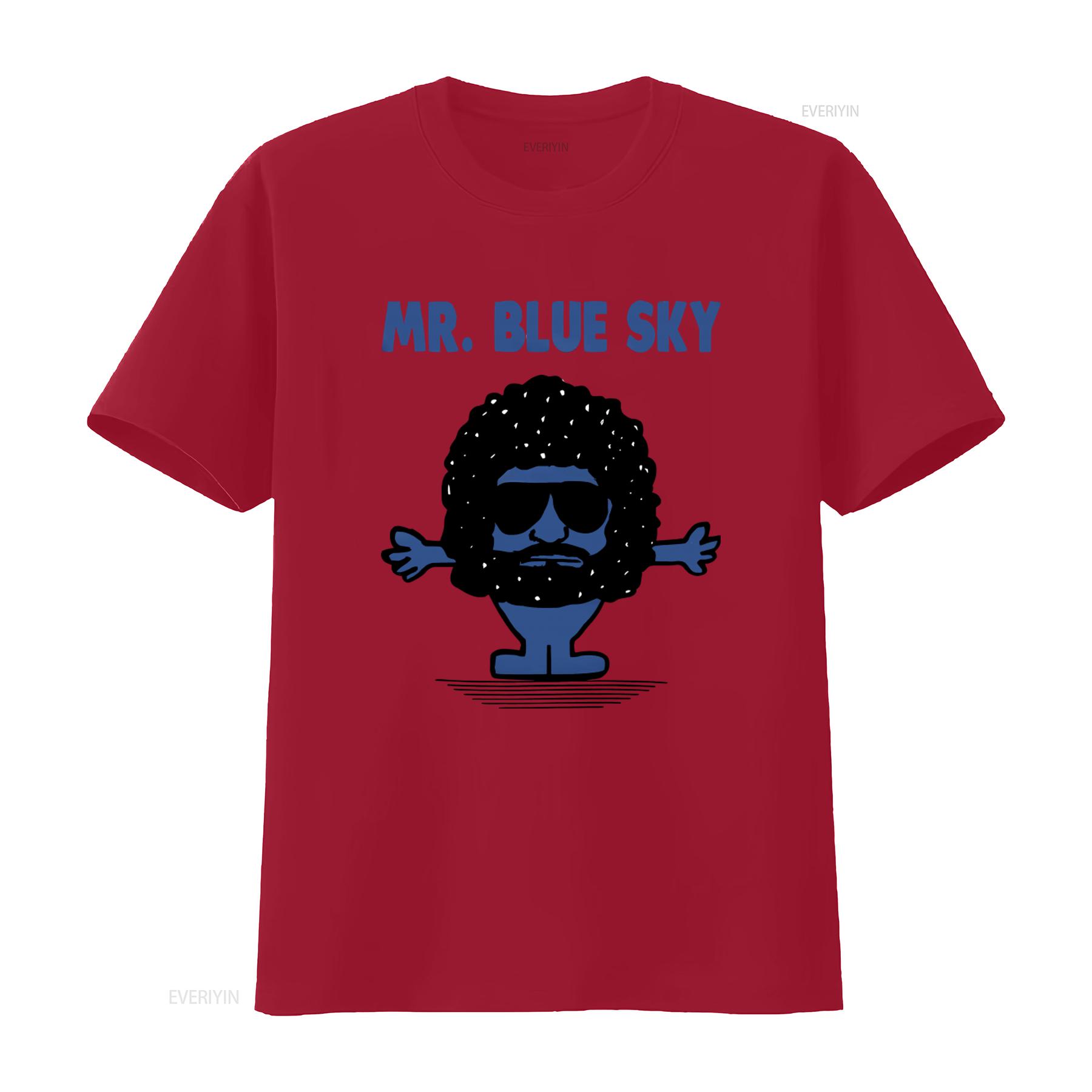 

MR BLUE SKY Inspired by JEFF LYNNEs ELO T Shirt for Men and Women 9113 vintage Washed Versatile Slightly streetwear fashion S